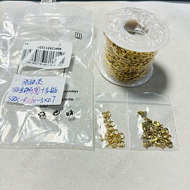 Kit de fabrication de collier de bracelet de chaîne de bricolage, y compris 304 chaînes de câbles en acier inoxydable, fermoirs mousquetons et anneaux de saut