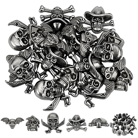 20 сумки 4 стили тибетский стиль сплав заклепки, череп