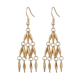 304 Stainless Steel Link Bar Dangle Earrings, Tassel Earrings