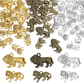 60 шт 6 стили подвески из сплава в тибетском стиле, лев прелести