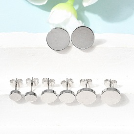 304 из нержавеющей стали серьги, плоско-круглые