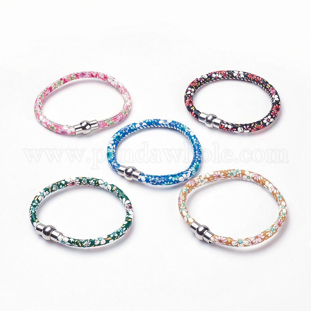 China Factory Cloth Bracelets With Br Magnetic Clasps 7 1 2 8 China Factory Cloth Bracelets With