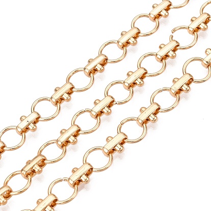 Цепи из сплава с круглыми звеньями, с латунным кольцом, несварные, с катушкой