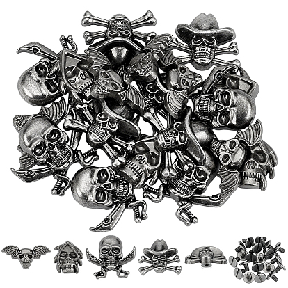 20 сумки 4 стили тибетский стиль сплав заклепки, череп