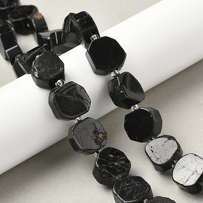 Натуральный черный турмалин бисер нитей, самородки, с бисером