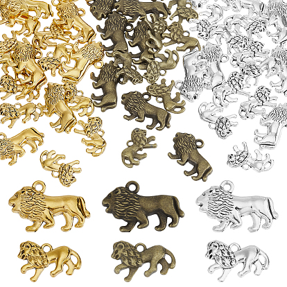 60 шт 6 стили подвески из сплава в тибетском стиле, лев прелести