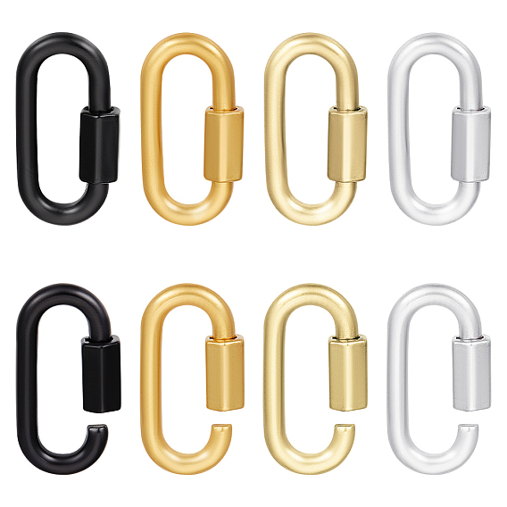 8 шт 4 цвета сплав винтовой карабин замок подвески, для изготовления ожерелий