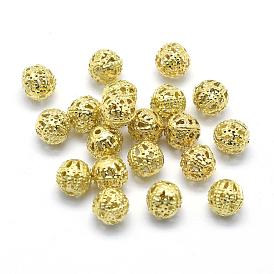 Perlas de filigrana de bronce, bola de filigrana, sin plomo, cadmio, níquel, rondo