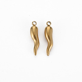 304 прелести нержавеющей стали, без кадмия, без никеля и без свинца, Горячий рог изобилия / прелести итальянского рога Корничелло