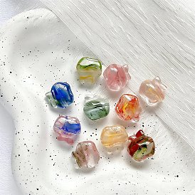 Бусины лэмпворк , яблоко