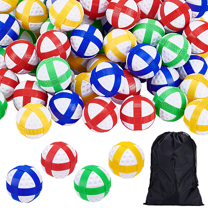 64Pcs 4 Colors Plastic Hook and Loop Fasteners Golf Ball