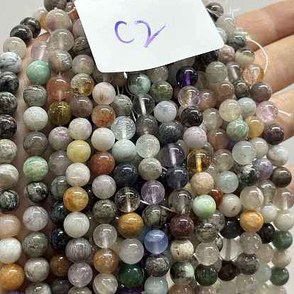 Природные смешанные камень бисер пряди, круглые
