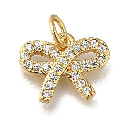 Покрытие стойки латунь микропаве прозрачные кубические циркониевые подвески, долговечный, без кадмия и без свинца, бантом прелести, с целью перехода в кольце