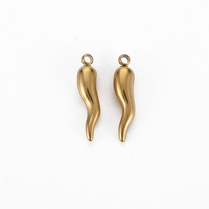 304 прелести нержавеющей стали, без кадмия, без никеля и без свинца, Горячий рог изобилия / прелести итальянского рога Корничелло