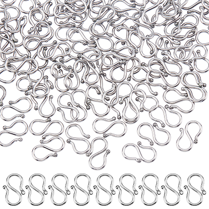 200 шт. 304 S-образные застежки из нержавеющей стали, для ожерелья, изготовление браслетов