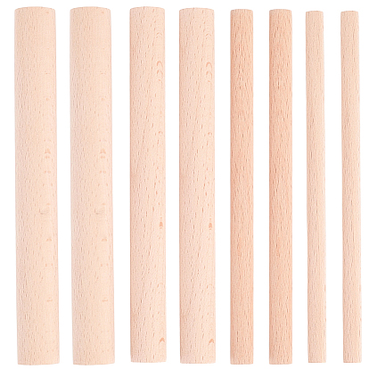 14шт 4 стили деревянные палочки для поделок, круглый дюбель-стержень, для плетения гобелена
