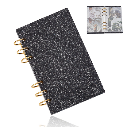 Наборы для самостоятельного изготовления фотоальбомов, В комплект входят 10шт. полипропиленовых папок для визитных карточек, 2шт. 3кольца для переплета на кольцах и 2шт. акриловые разделители для блокнота