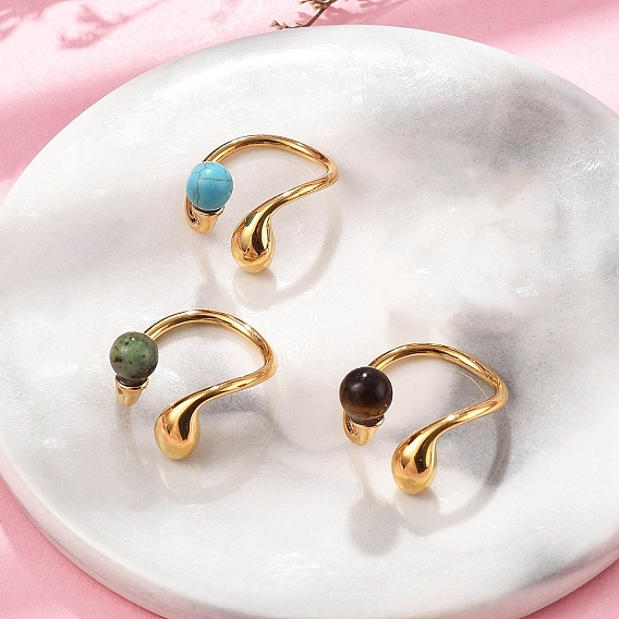 304 из нержавеющей стали манжеты кольца, С камнями