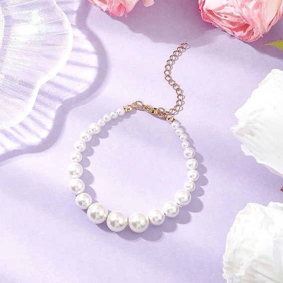 Браслеты из круглых бусин из ракушечного жемчуга для женщин