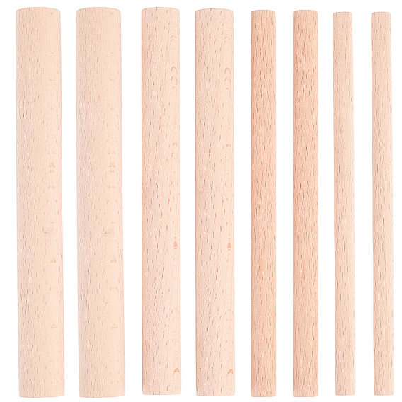 14шт 4 стили деревянные палочки для поделок, круглый дюбель-стержень, для плетения гобелена