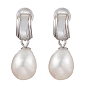 Натуральные жемчужные ушные шпильки, с фурнитурой из стерлингового серебра, слеза