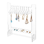 1 набор прозрачных акриловых подвесных стендов для сережек, держатель-органайзер для сережек в форме вешалки для одежды с вешалками 10шт.