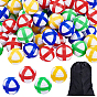 64Pcs 4 Colors Plastic Hook and Loop Fasteners Golf Ball