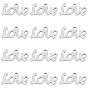 12 Stk. 304 Edelstahlanhänger, Wort Liebe
