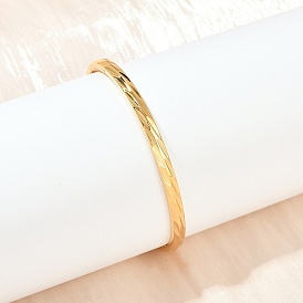 304 женские шарнирные браслеты из нержавеющей стали, скрученный, ионное покрытие (ip)