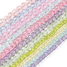 Прозрачная краска для запекания стеклянные бусины нити, граненые, рондель