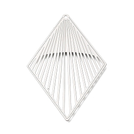 304 из нержавеющей стали большие кулоны, ромб прелести, гравированные металлические украшения