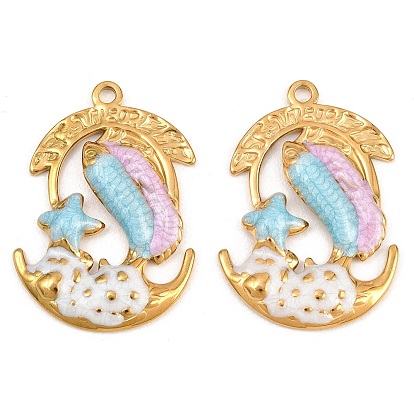 304 нержавеющей стальной эмали подвески, морские звезды с подвесками в виде рыбок