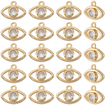 20подвески из латуни с микропаве из кубического циркония, глаз