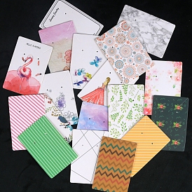100 tarjetas de presentación de joyería de papel para aretes y collares, Rectángulo