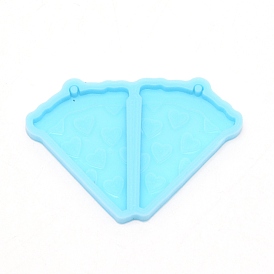 Moules en silicone pour boucles d'oreilles bricolage, moules à pendentif en résine, pour la résine UV, fabrication de bijoux en résine époxy, forme de pizza