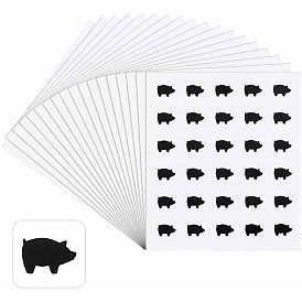 PVC & Paper Sticker Labels, Adhesive Stickers, for Scrapbooking Making, Fish/Fishbone/Flower/Rooster/Pig Pattern