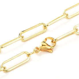 Brass Paperclip Chains Necklace for Men Women