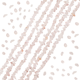 3 нити из натурального розового кварца, бусины, нити