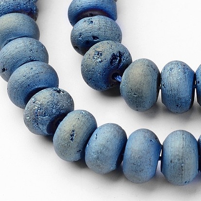 Гальванические природный кристалл кварца бусы пряди, druzy жеода Crysta, рондель