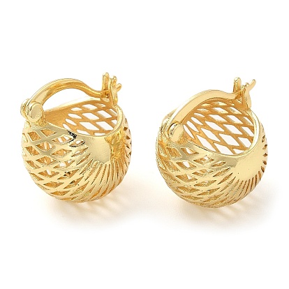 Латунная серьга-кольцо с покрытием стойки, долговечный, без кадмия и без свинца