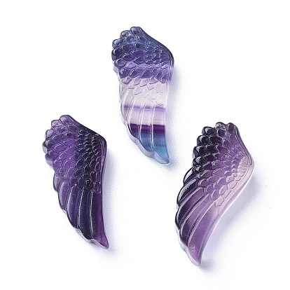Carved Natural Fluorite Pendants, Wing