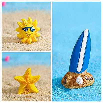 Миниатюрные украшения для океана из смолы, для микропляжного ландшафта, открытый сад, декор кукольного домика