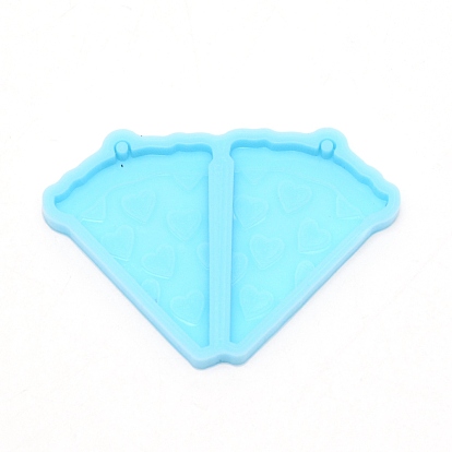 Moules en silicone pour boucles d'oreilles bricolage, moules à pendentif en résine, pour la résine UV, fabrication de bijoux en résine époxy, forme de pizza