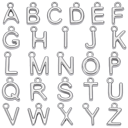 26 шт 26 стили латунные подвески, стойки покрытие, долговечный, без кадмия и без свинца, платина