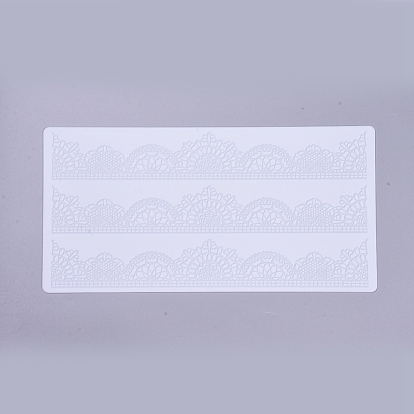 Moldes de silicona de grado alimenticio, moldes de decoración de borde de pastel de fondant, relieve artesanía molde de pastel de encaje mate