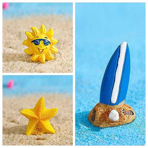 Миниатюрные украшения для океана из смолы, для микропляжного ландшафта, открытый сад, декор кукольного домика