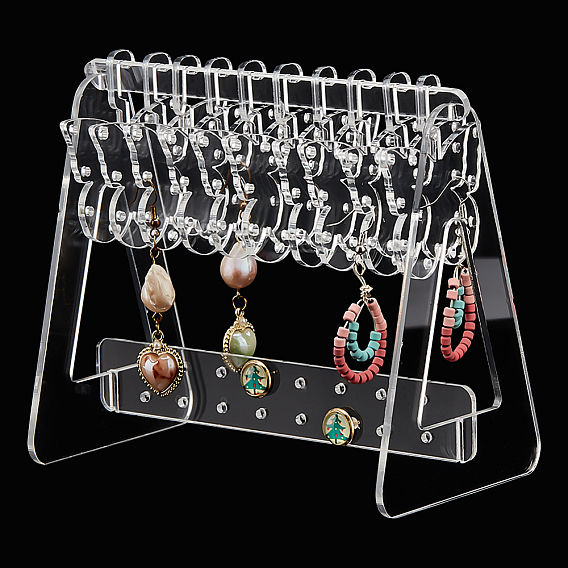 1 набор акриловых подставок для сережек, держатель-органайзер для сережек в форме вешалки для одежды с вешалками-бабочками 10 шт.