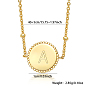 Golden Stainless Steel Pendant Necklaces, Initial Letter
