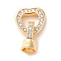Brass Micro Pave Cubic Zirconia Pendants, Heart