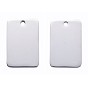 304 Stainless Steel Pendants, Manual Polishing, Blank Stamping Tags, Rectangle